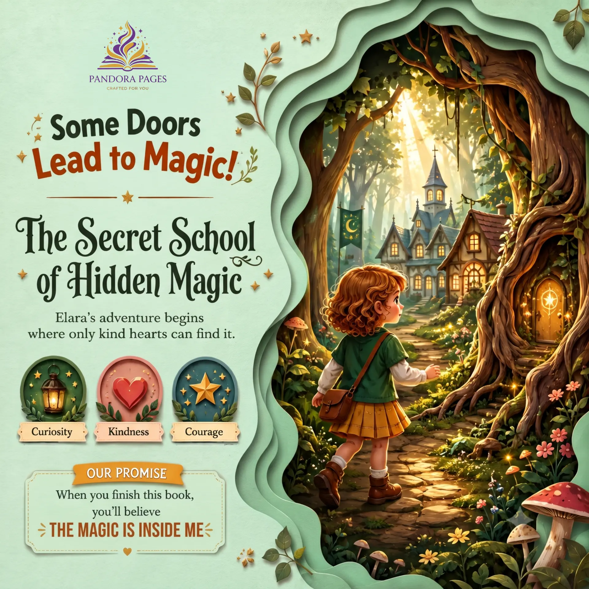 The Secret School Of hidden Magic — 8.5 by 8.5 inch square cover